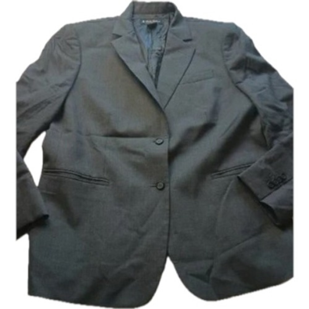 Brooks Brothers Wool Blazer Boys 18 Grey Excellent 2-Button Lined Jacket